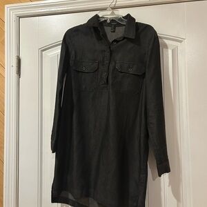 Forever 21 Charcoal Long Sleeve Dress